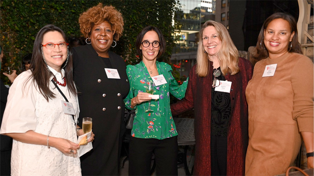 Two people at Architectural Record’s Women in Architecture event